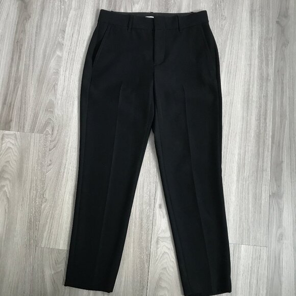 Vince Black Pant Flat Front Ankle Trouser Womens 4 - Picture 1 of 8